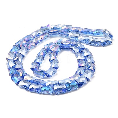 AB Color Plated Transparent Glass Beads Strands EGLA-P051-06A-A11-1