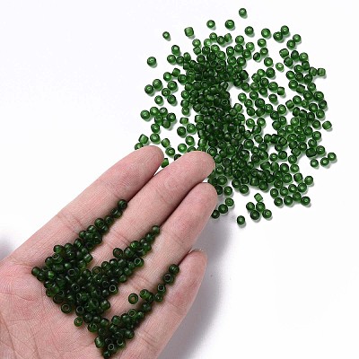 6/0 Frosted Round Glass Seed Beads X-SEED-A008-4mm-M7-1