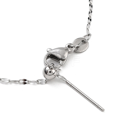 Adjustable 304 Stainless Steel Dapped Chain Necklaces LS-NJEW-K270-02P-1