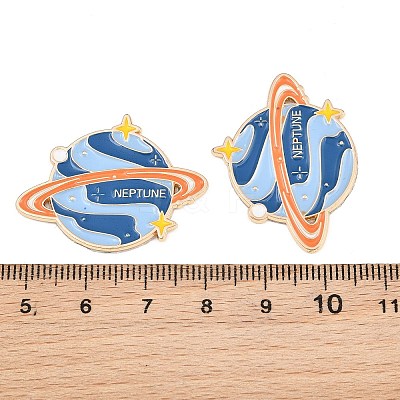 Space Planet Alloy Enamel Cabochons AL-CBA1A6F-07KCG-G-1