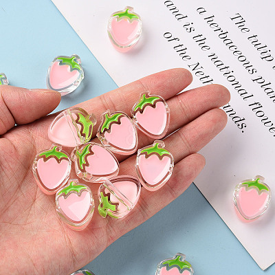 Transparent Enamel Acrylic Beads LS-TACR-S155-003E-1