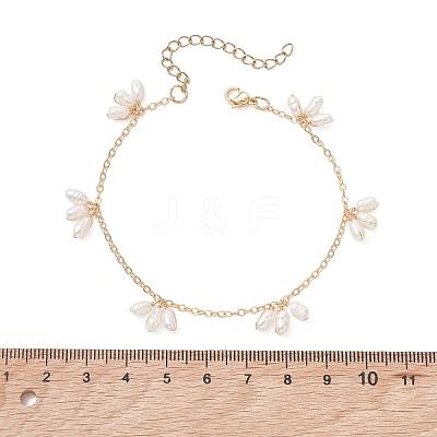 Natural Cultured Freshwater Pearl Rice Charm Bracelets BJEW-TA00723-1