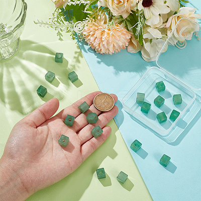 20Pcs Natural Green Aventrine Gemstone European Beads G-NB0005-89C-1