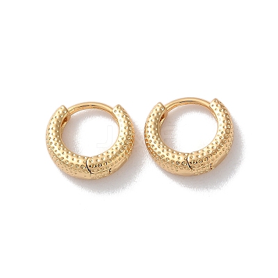Texture Rings Brass Hoop Earrings for Women EJEW-B056-02G-01-1