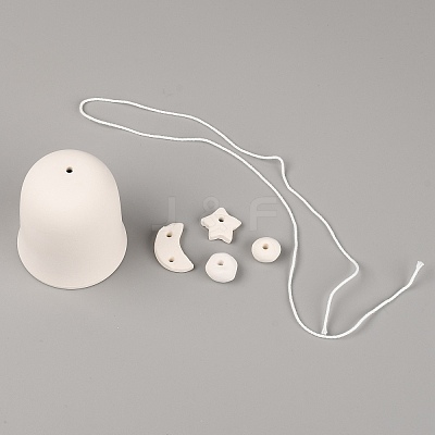 Cone Shape Porcelain DIY Wind Chime DIY-WH0258-09-1