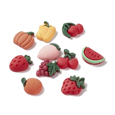 Spray Painted Resin Decoden Cabochons RESI-G031-16-1
