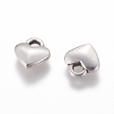 Tibetan Style Alloy Heart Charms TIBEP-LFH260Y-FF-1
