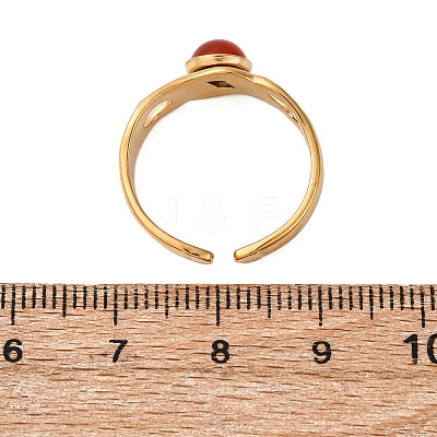 304 Stainless Steel Open Cuff Rings RJEW-A071-07G-1