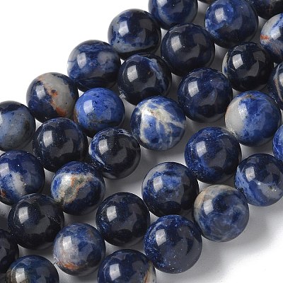 Natural South Africa Sodalite Beads Strands G-S259-35-10mm-1