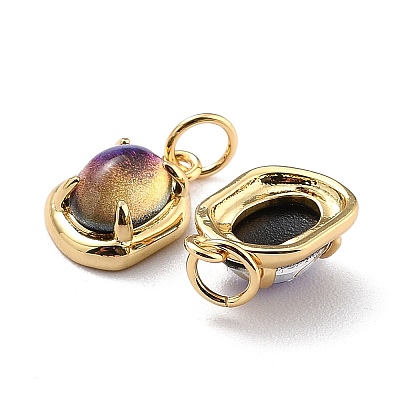 Eco-Friendly Brass Charms KK-H762-03G-01-1