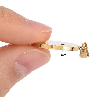 Ion Plating(IP) 304 Stainless Steel Pendants STAS-P115-09G-1