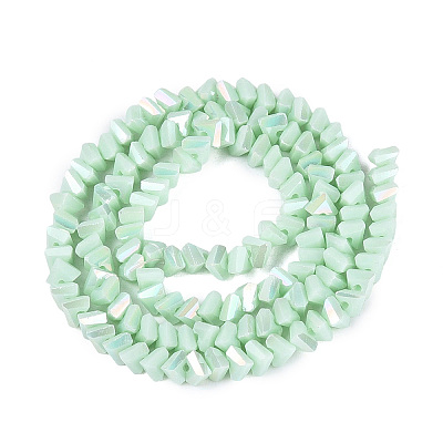 Electroplate Opaque Glass Beads Strands EGLA-Q139-01A-C13-1