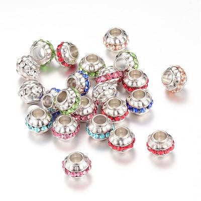 Rhinestone European Beads RB-R047-M-1