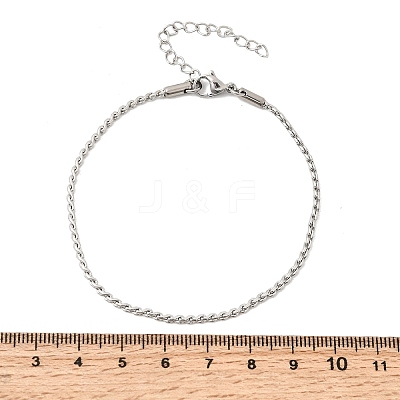 Twist 304 Stainless Steel Link Chains Bracelets for Women BJEW-K240-09P-1