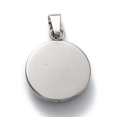 304 Stainless Steel Resin Pendants STAS-G155-01P-A-1