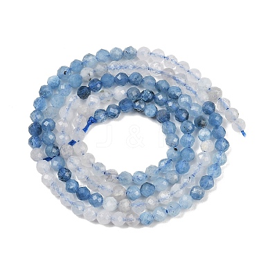 Natural Aquamarine Beads Strands G-C226-B03-3mm-1