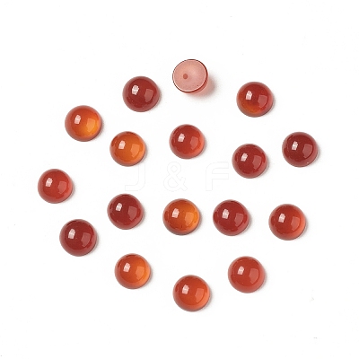 Natural Red Agate Cabochons G-G994-J02-01-1