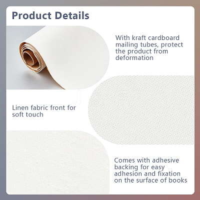 1Pc Rectangle Linen Fabric DIY-OC0012-84A-1