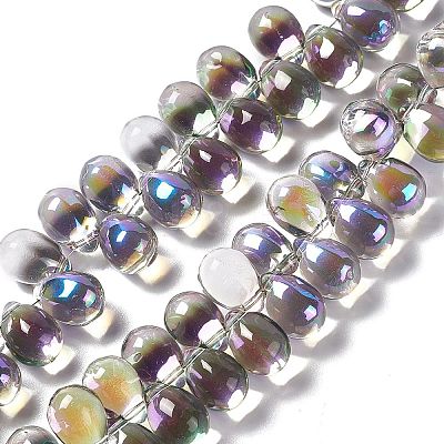 Electroplate Glass Beads Strands EGLA-L031-HR01-1