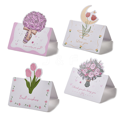 40 Sheets 4 Styles Paper Invitations Greeting Card AJEW-FS0001-26-1