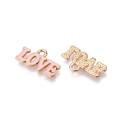 Valentine's Day Theme Alloy Enamel Pendants ENAM-T020-50D-03-1