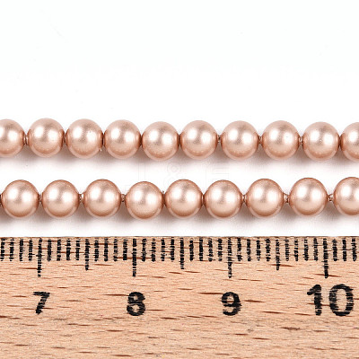 Baking Paint Pearlized Glass Pearl Bead Strands HY-N002-4mm-C02-1