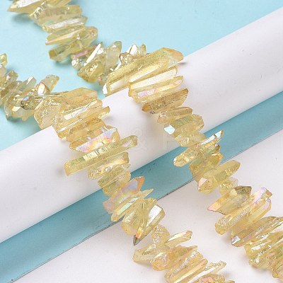 Natural Quartz Crystal Points Beads Strands G-K181-B27-1