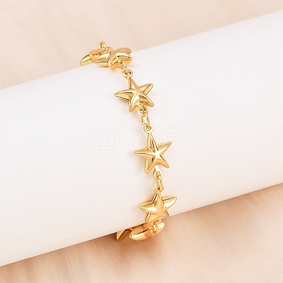 304 Stainless Steel Link Bracelets for Women BJEW-D359-10G-1