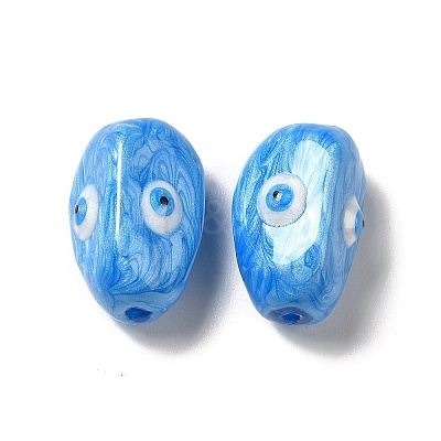 Opaque Glass Beads GLAA-E039-01B-1