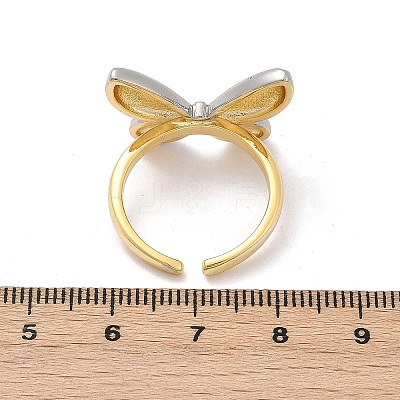 Brass Adjustable Open Cuff Rings for Women RJEW-Q030-03GP-1
