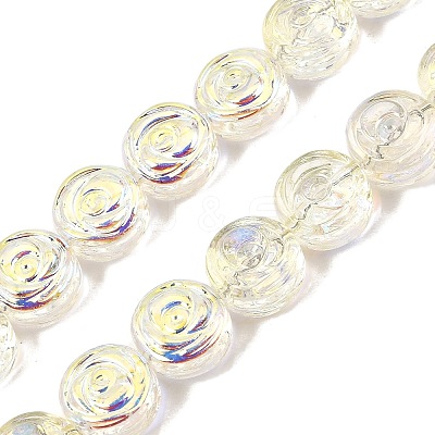 Electroplate Baking Paint Transparent Glass Beads Strands GL-CBA2ED2-05F-1