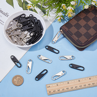 40Pcs 2 Colors Detachable Alloy Zipper Sliders FIND-AR0006-55-1