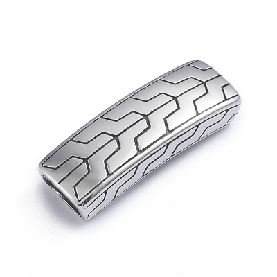 Retro 304 Stainless Steel Slide Charms/Slider Beads STAS-L243-007AS-1