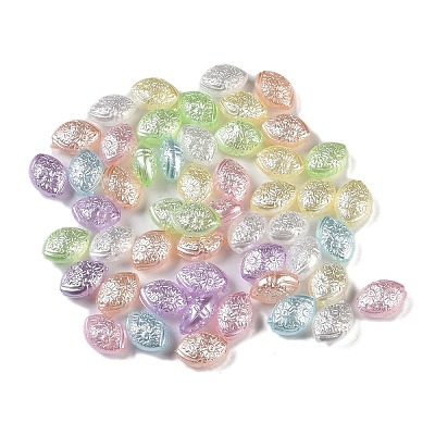 Plating Acrylic Beads OACR-S135-03-1