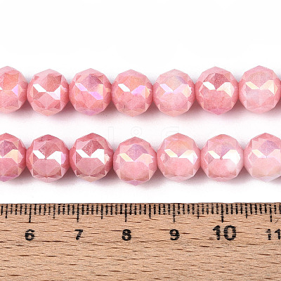 Anti-Tarnish Electroplate Glass Beads Strands X-GLAA-N010-10mm-04-1