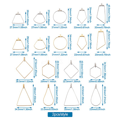 Stainless Steel Wire Pendants STAS-TA0004-43-1