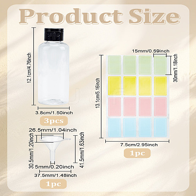 Column PET Flip Top Cap Bottles AJEW-LP0005-19A-1