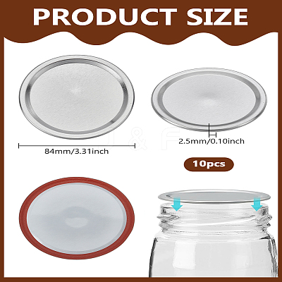 10Pcs Tinplate Bottle Caps IFIN-LP0001-31B-1