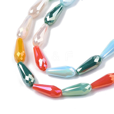 Electroplate Glass Beads Strands EGLA-Q026-013-1