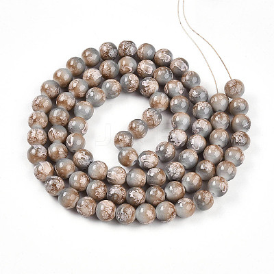 Baking Paint Glass Beads Strands DGLA-N008-10mm-08-1