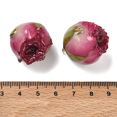 Brass Epoxy Resin Pendants FIND-D043-01G-08-1