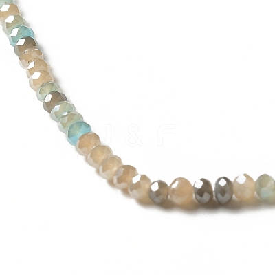 Electroplate Glass Beads Strands X-EGLA-I015-04A-1