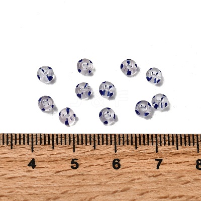 Transparent Stripe Glass Seed Beads GLAA-NH0001-06J-1