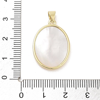 Rack Plating Brass Pave Shell Pendants KK-Z064-28G-07-1