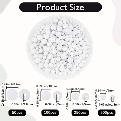 900Pcs Opaque Acrylic Beads MACR-SP0002-35A-1