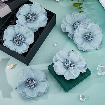 6Pcs Flower Cloth Brooches for Backpack Clothes Wedding Party JEWB-FH0002-38C-1