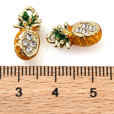 Alloy Enamel With Rhinestone Pendants PALLOY-S032-02A-1