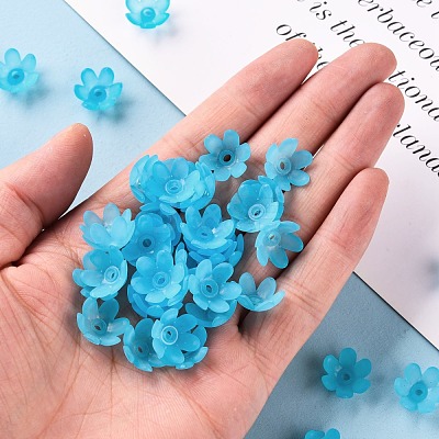 Frosted Acrylic Bead Caps MACR-S371-07A-755-1