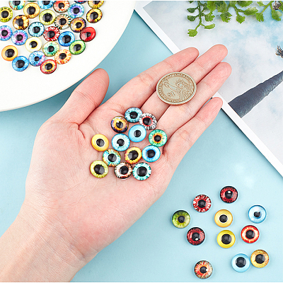 Flat Back Glass Cabochons GGLA-PH0007-93A-1