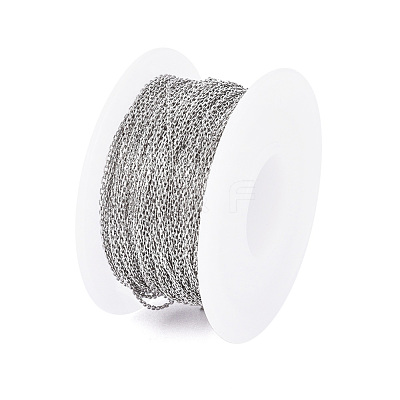 Tarnish Resistant 304 Stainless Steel Cable Chains CHS-D004-01P-1